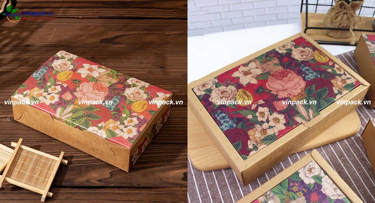 Mẫu in hộp giấy kraft chi tiết