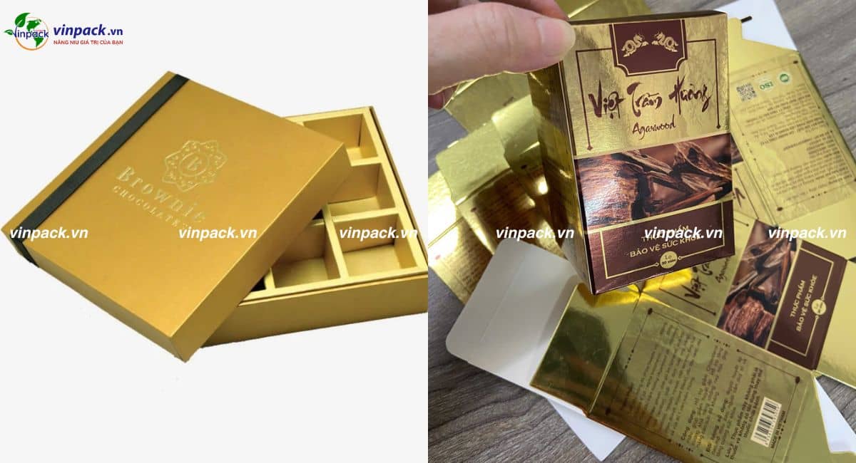 Mẫu hộp giấy metalize