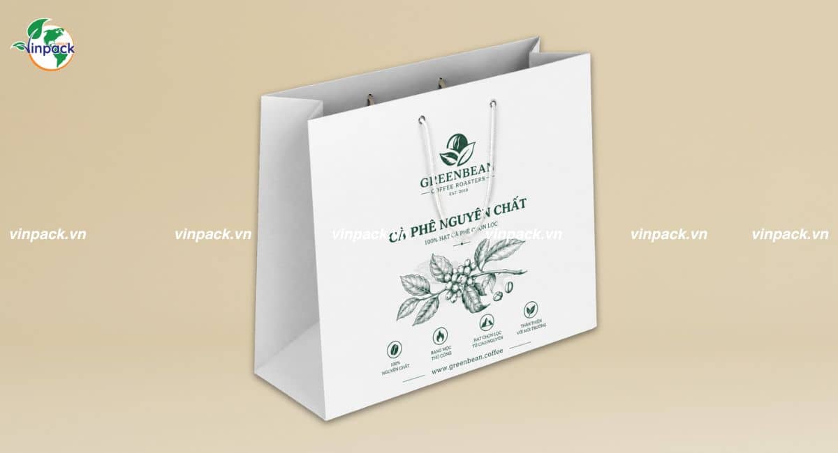 Mẫu túi giấy đựng combo cà phê quà tặng của doanh nghiệp