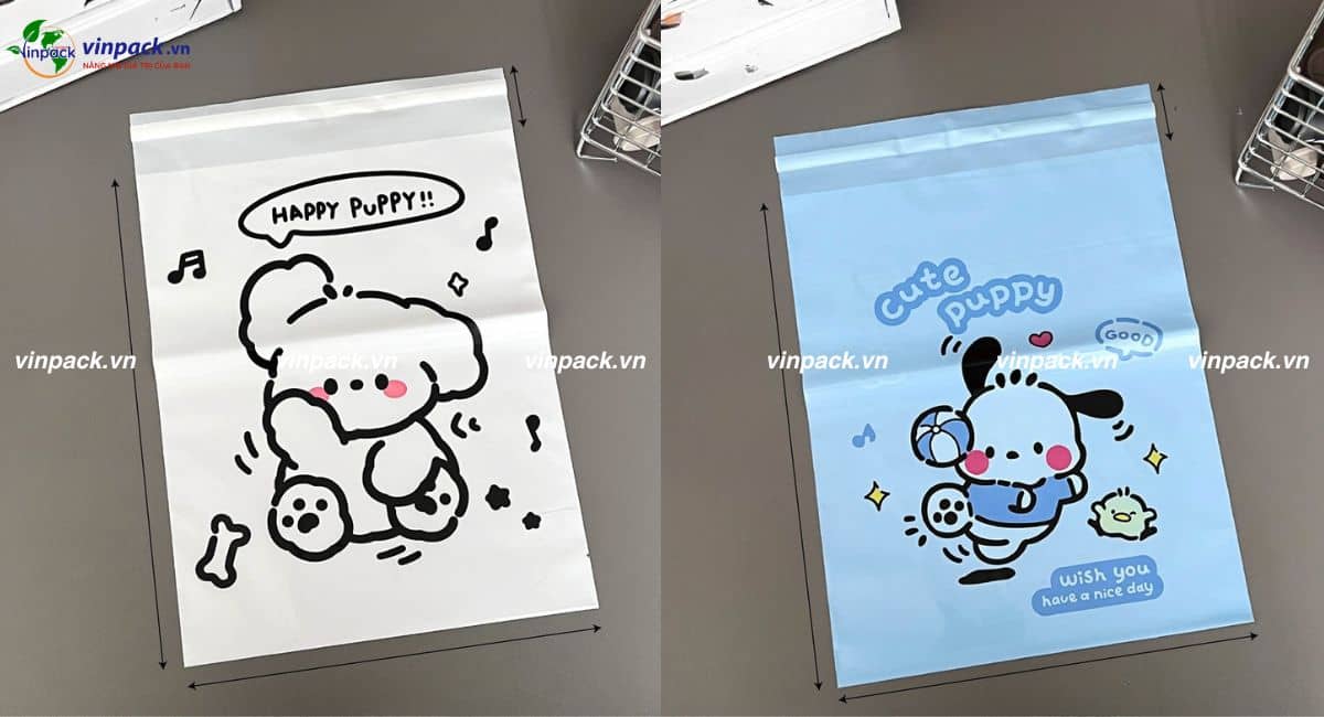 Mẫu túi nilon niêm phong in logo