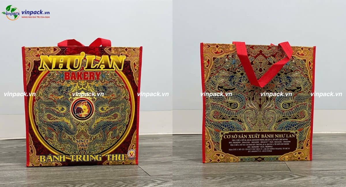 túi vải không dệt cán màng đựng bánh