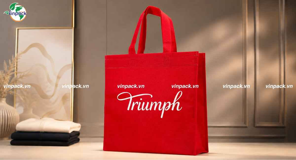 Mẫu túi vải không dệt đựng quần áo in logo theo yêu cầu