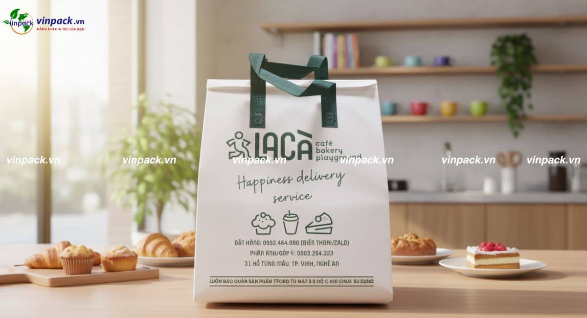 Túi vải không dệt giữ nhiệt dùng cho takeaway