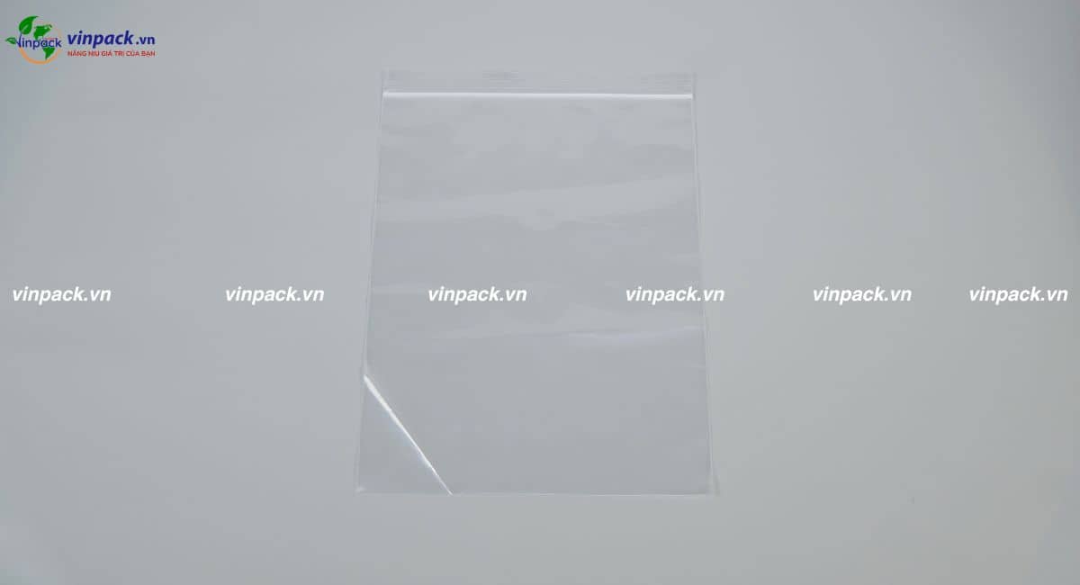 Mẫu túi zipper chỉ trắng loại trơn không in