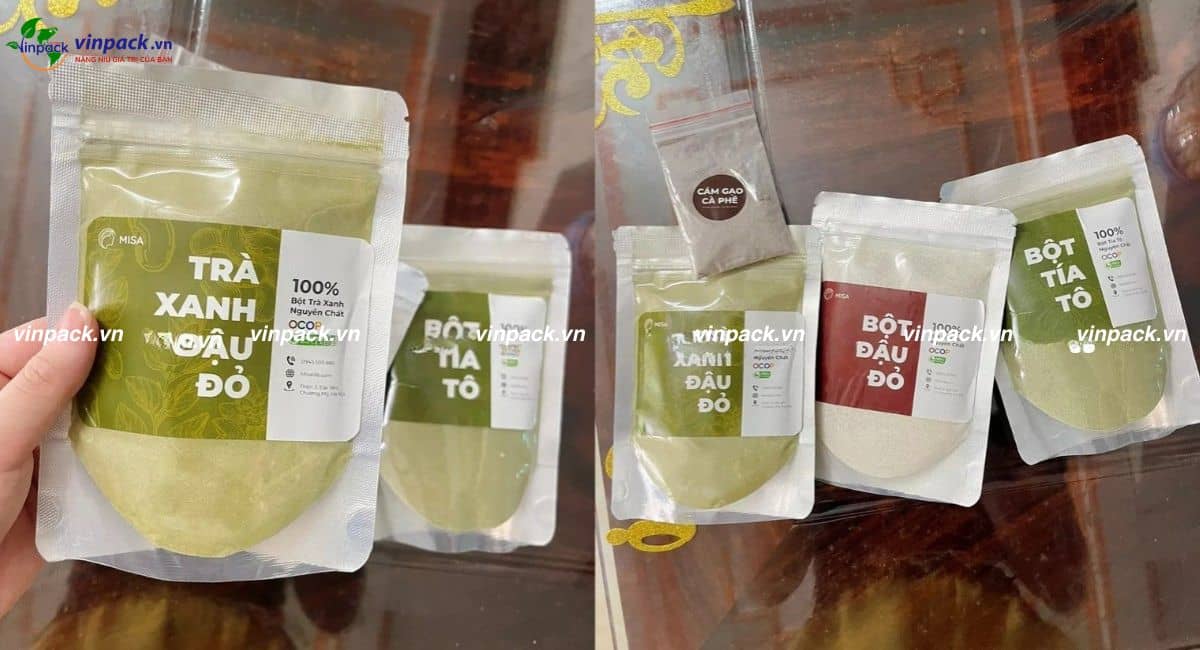 Mẫu túi zip bạc đựng mỹ phẩm