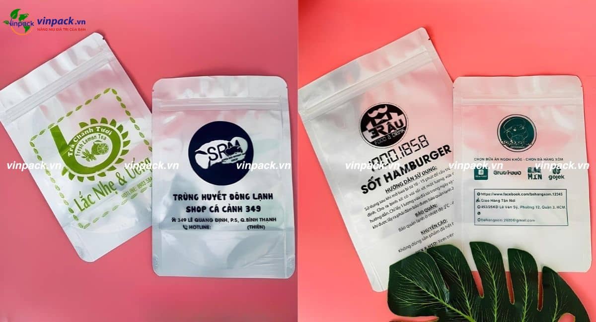 Mẫu túi zip bạc in theo yêu cầu