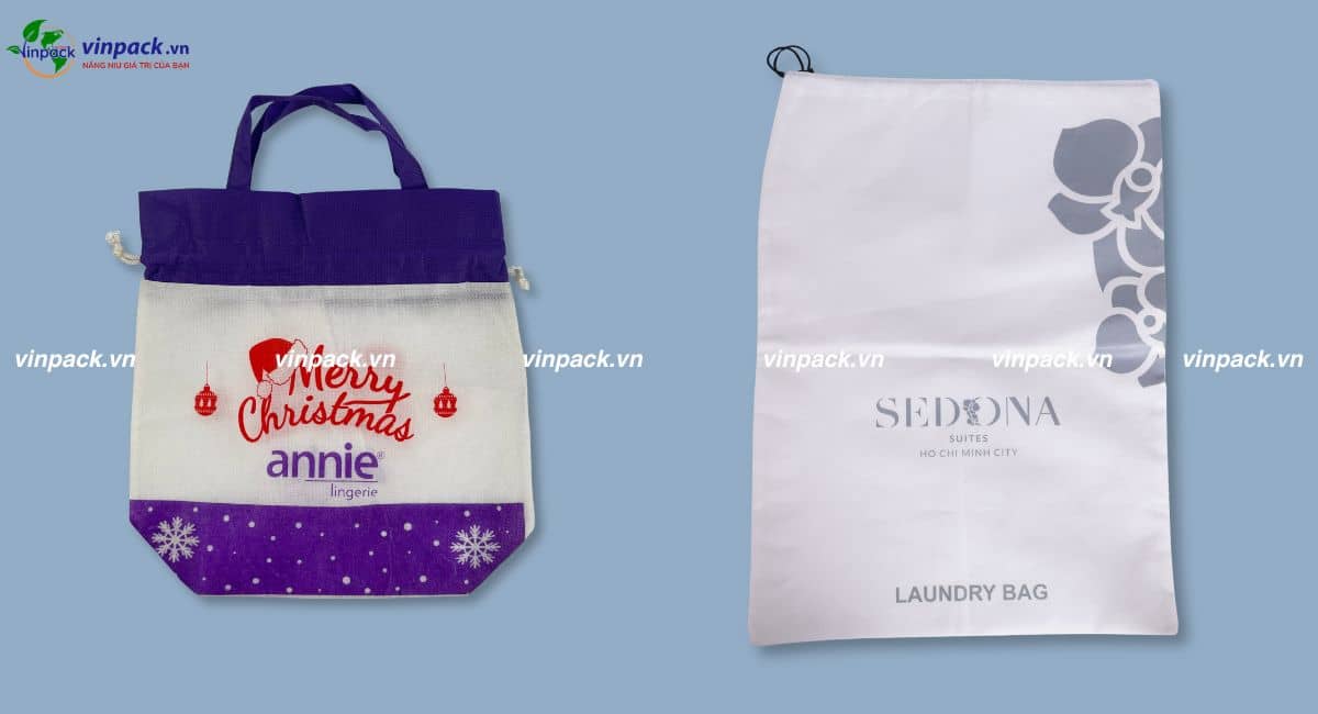 Túi vải không dệt dây rút