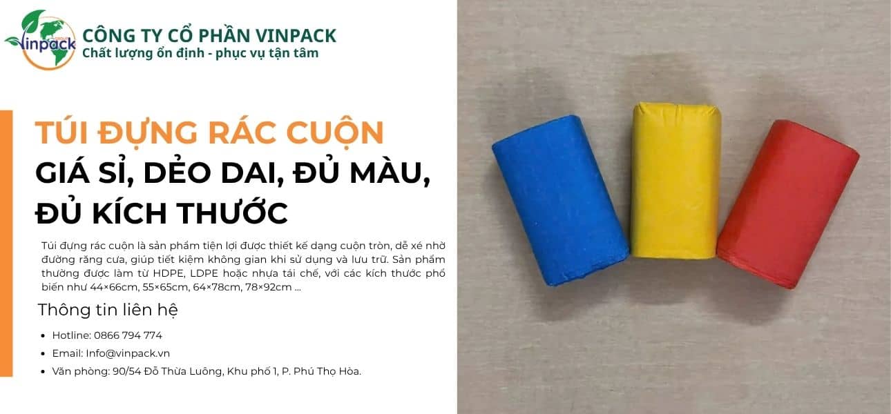Túi đựng rác cuộn tại Vinpack
