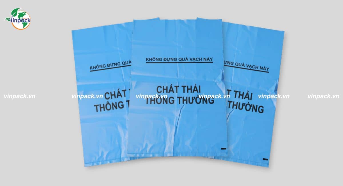 Túi đựng rác y tế màu xanh