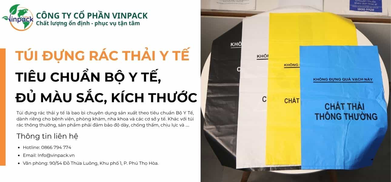 Túi đựng rác thải y tế đạt tiêu chuẩn Bộ Y