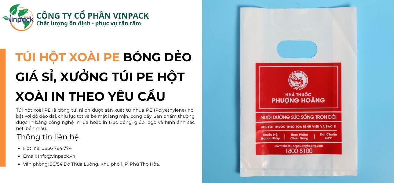 Túi hột xoài PE in theo yêu cầu