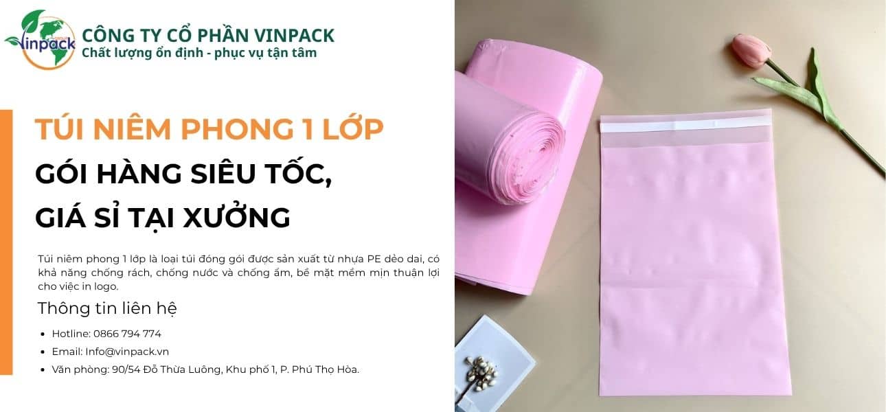 Túi niêm phong 1 lớp đủ size đủ màu sắc