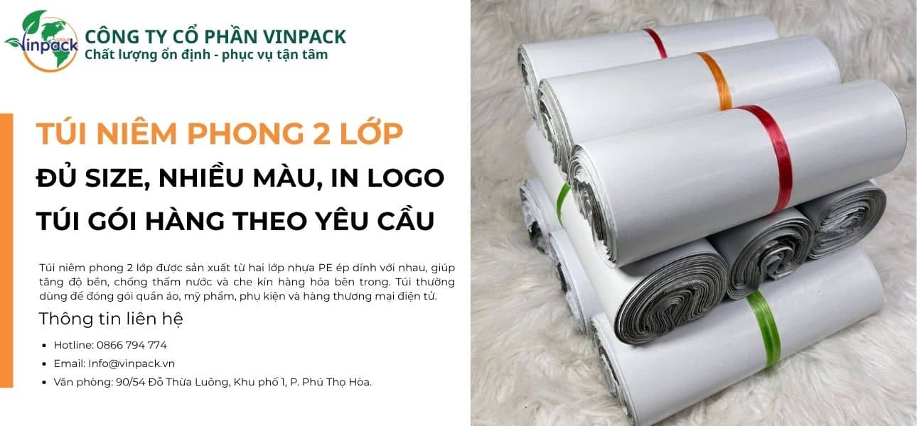 Túi niêm phong 2 lớp đầy đủ kích thước