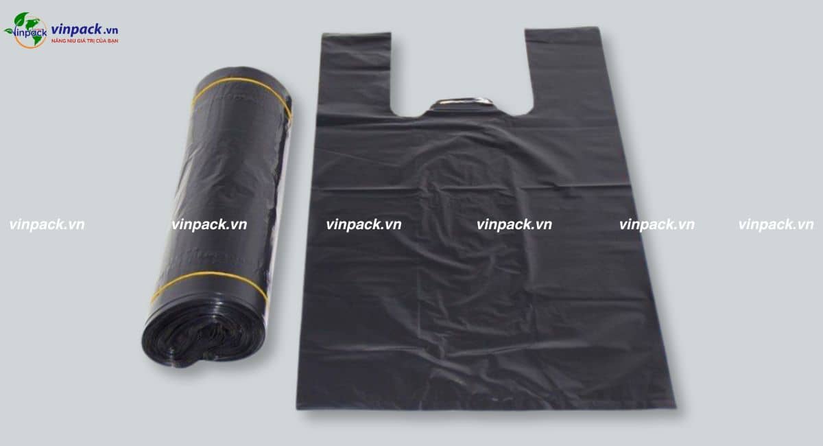 Túi đựng rác đen có quai xách