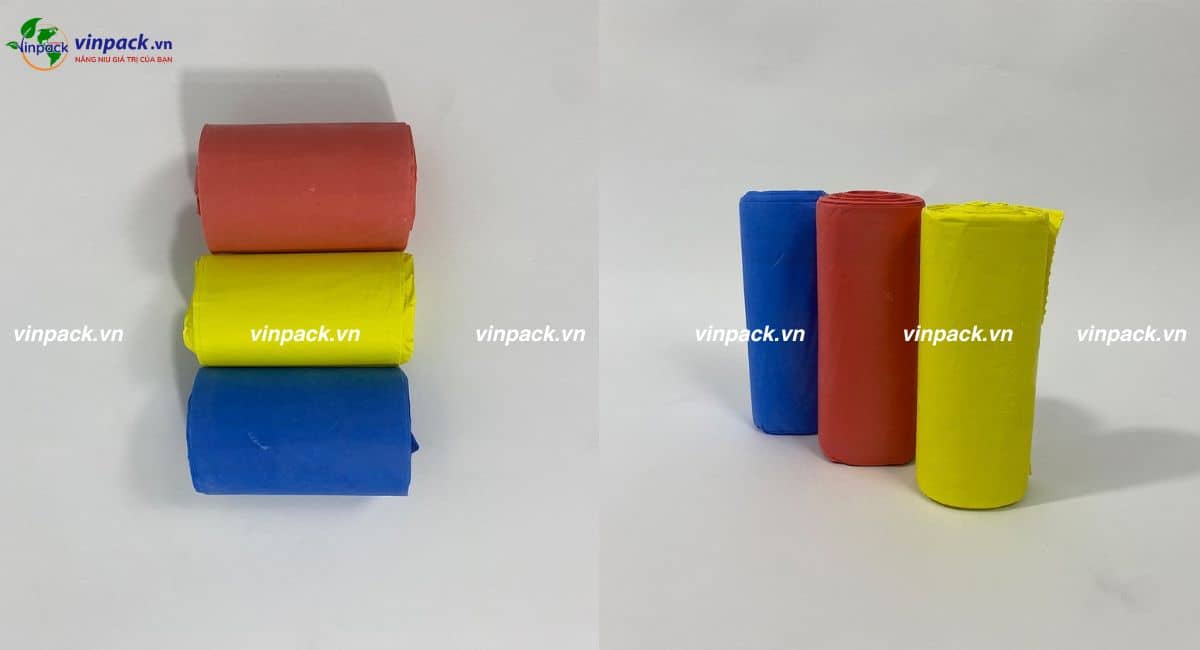 Túi rác tái chế cuộn 3 màu