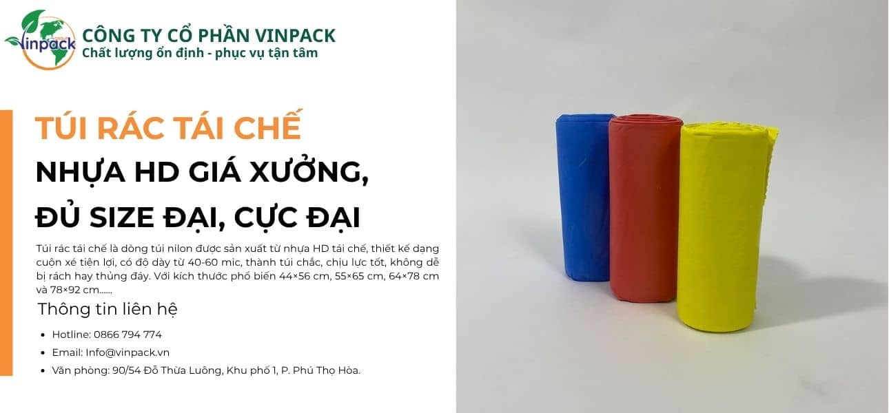 Túi rác tái chế nhựa HD