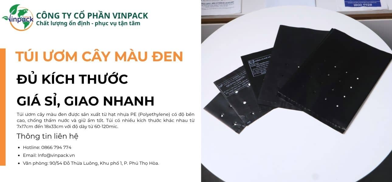 Túi ươm cây màu đen đủ kích thước