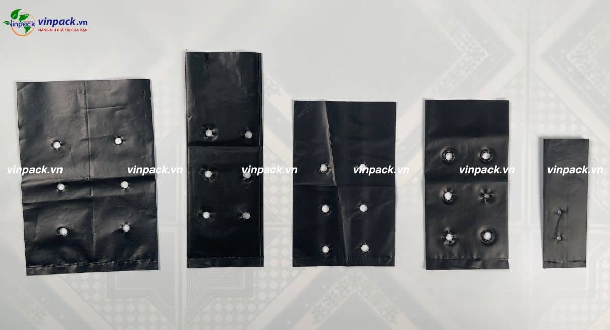 Túi ươm cây màu đen đục lỗ thoát nước