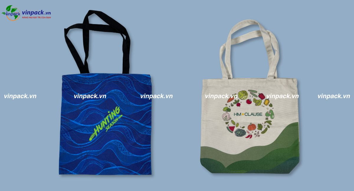 Túi vải bố in logo đơn giản