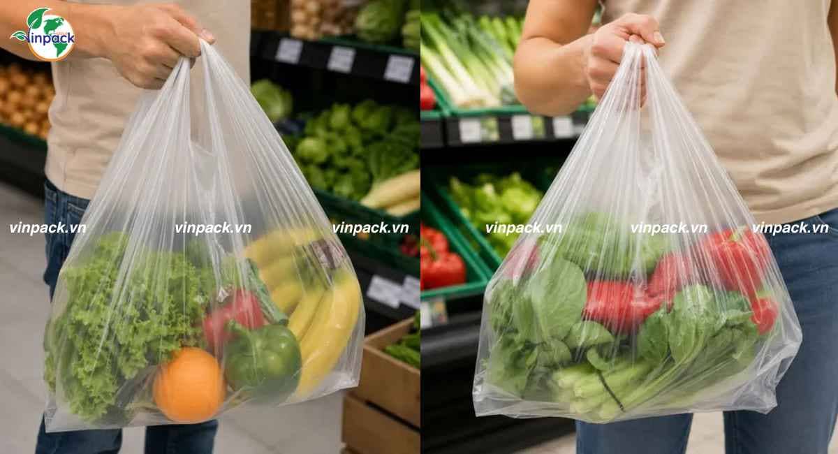 Túi xốp hàng chợ đựng thực phẩm