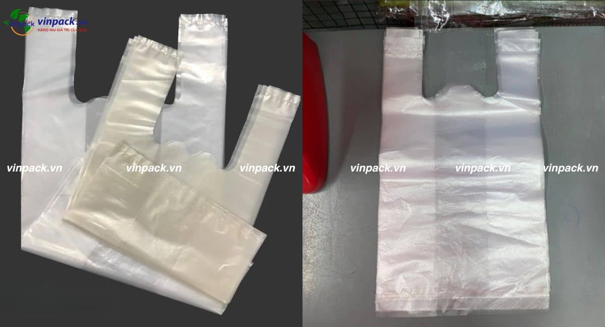 Mẫu túi xốp hàng chợ trắng gai