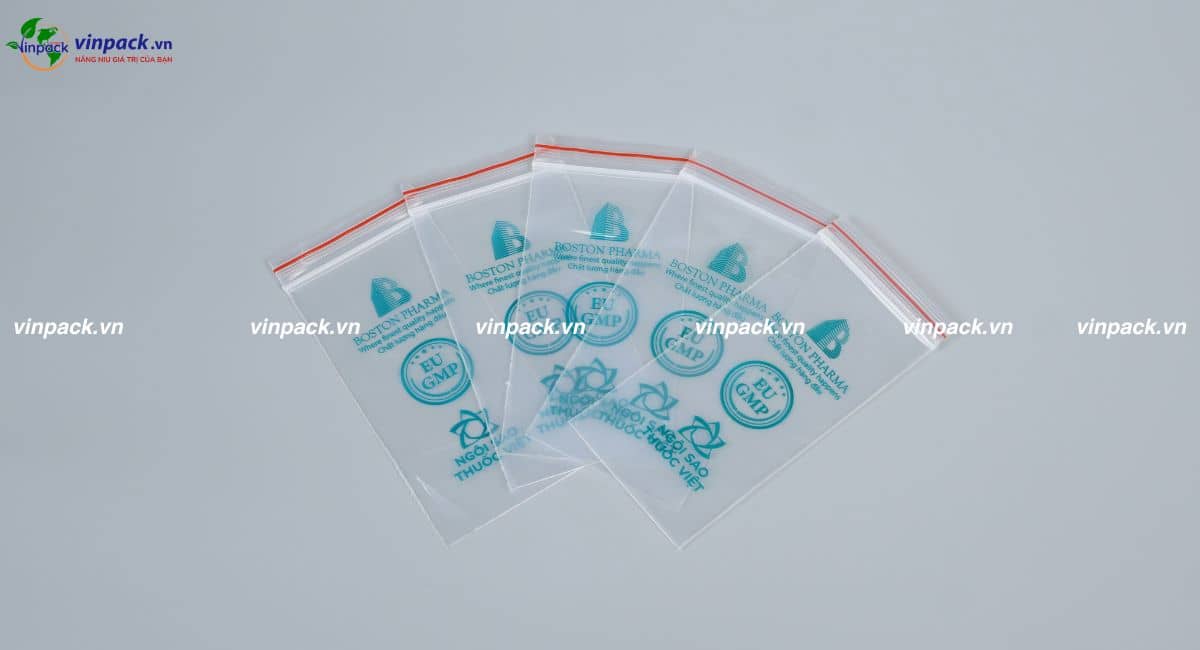 Túi zip chỉ đỏ