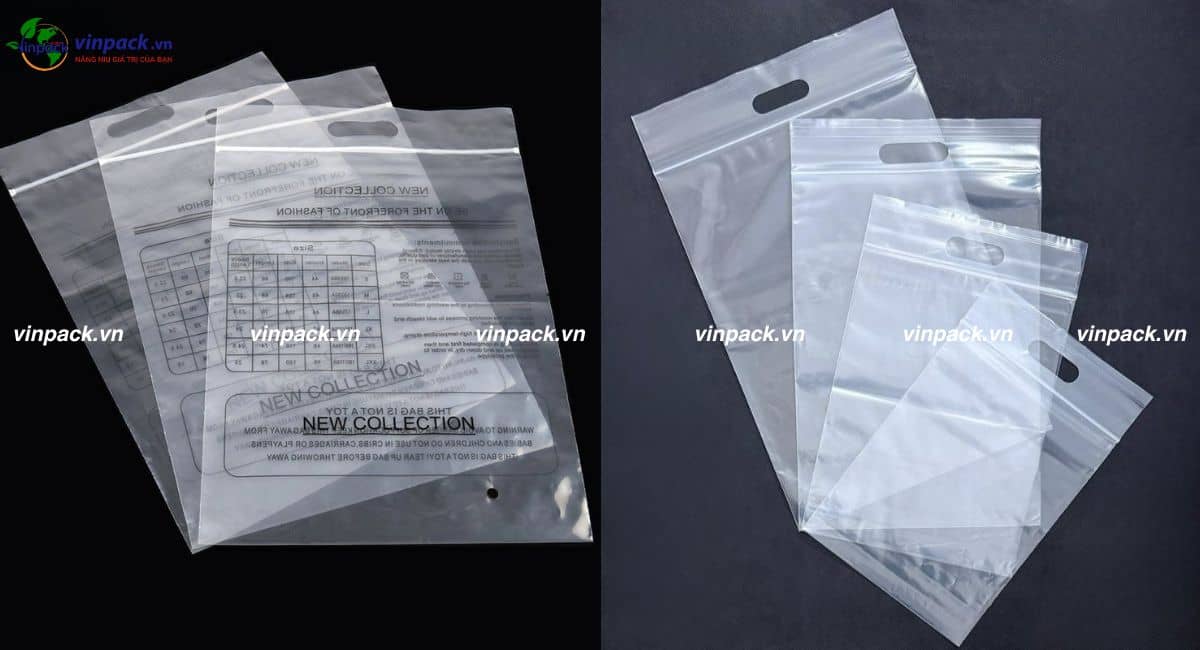 Túi zip đục lỗ xoài PE