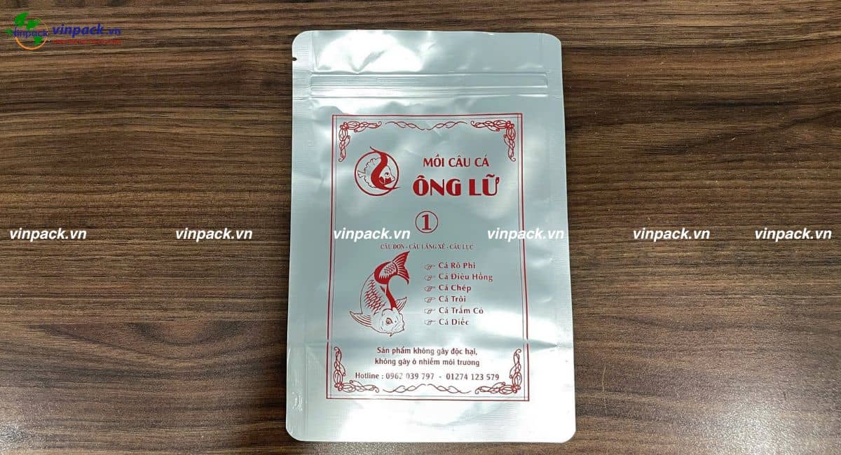 Mẫu túi zipper 2 mặt bạc