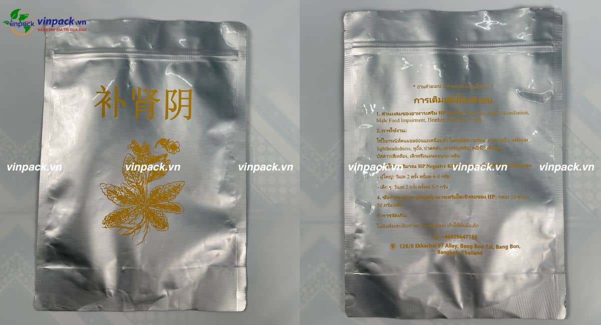 Mẫu túi zip bạc