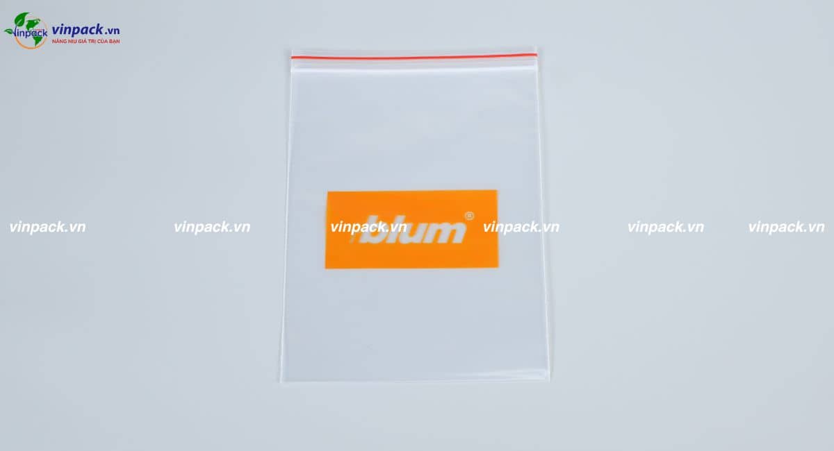 Túi ziiper chỉ đỏ đựng phụ kiện