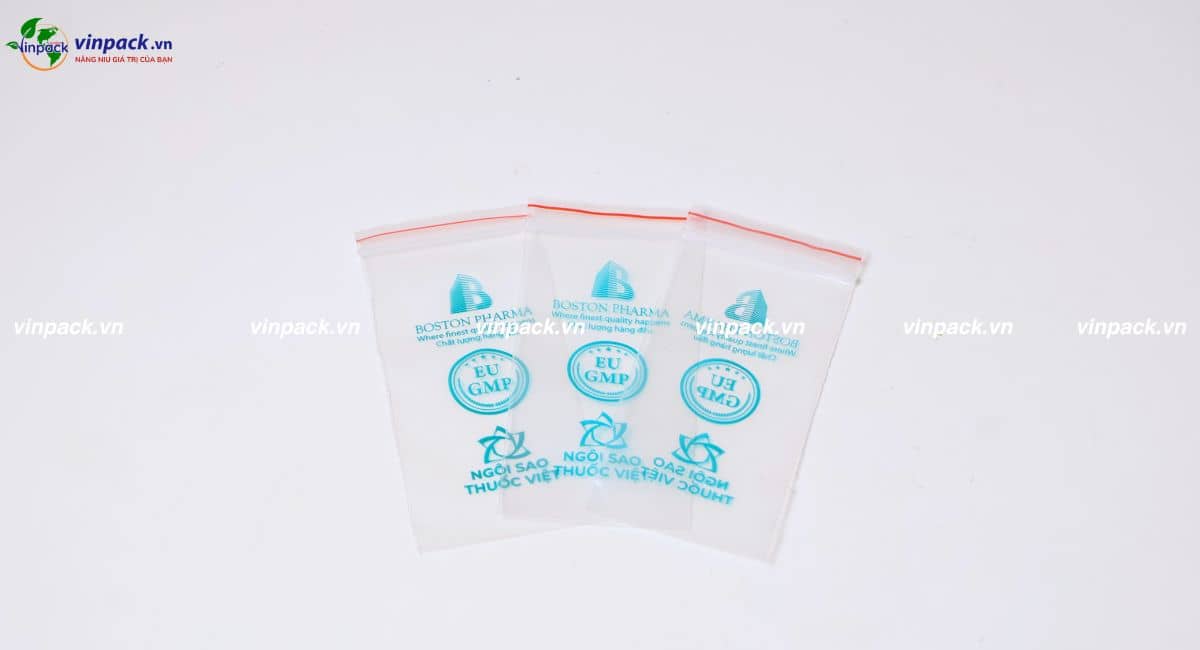 Túi Zip chỉ đỏ đựng thuốc