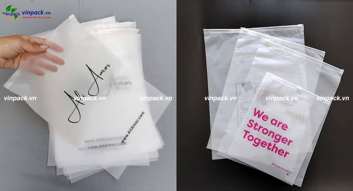 Túi zipper khóa kéo đựng quần áo