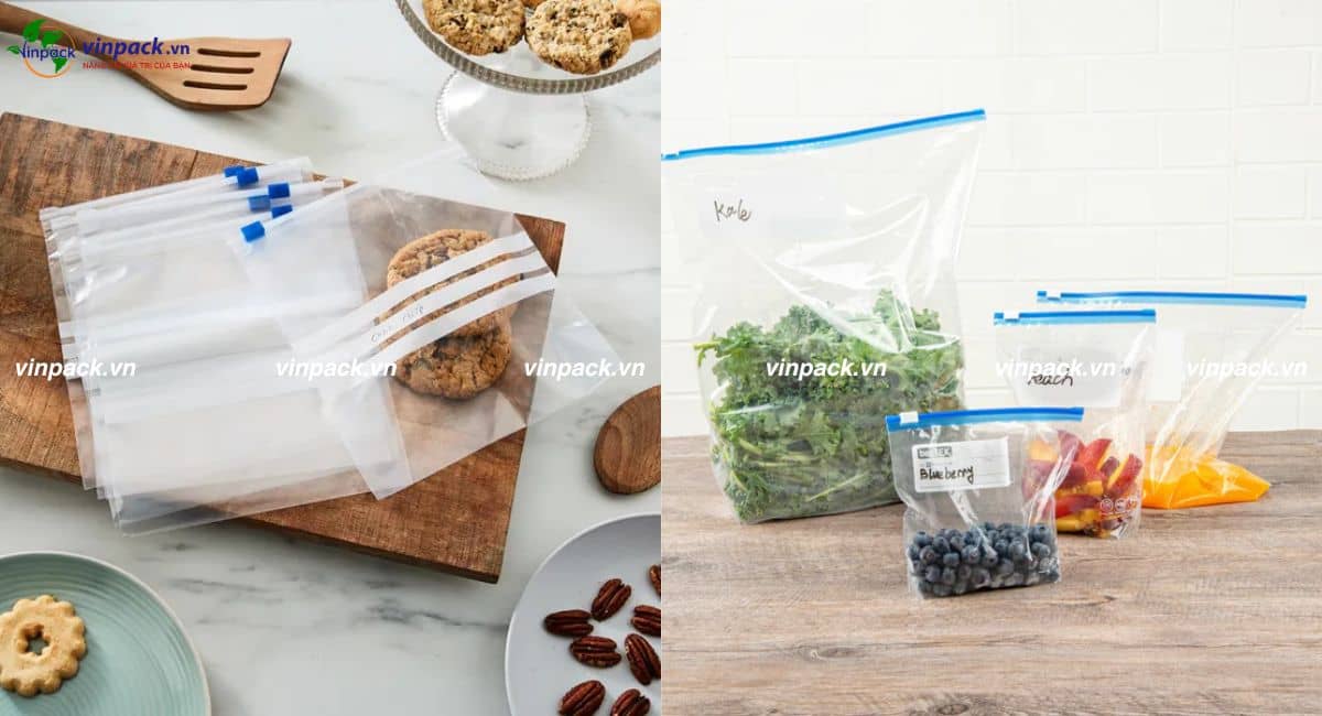 Mẫu túi zip khóa kéo đựng thực phẩm