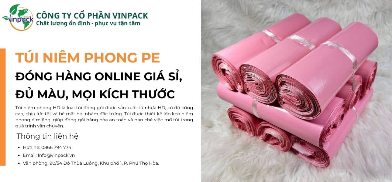 Túi PE niêm phong đủ màu đủ kích thước