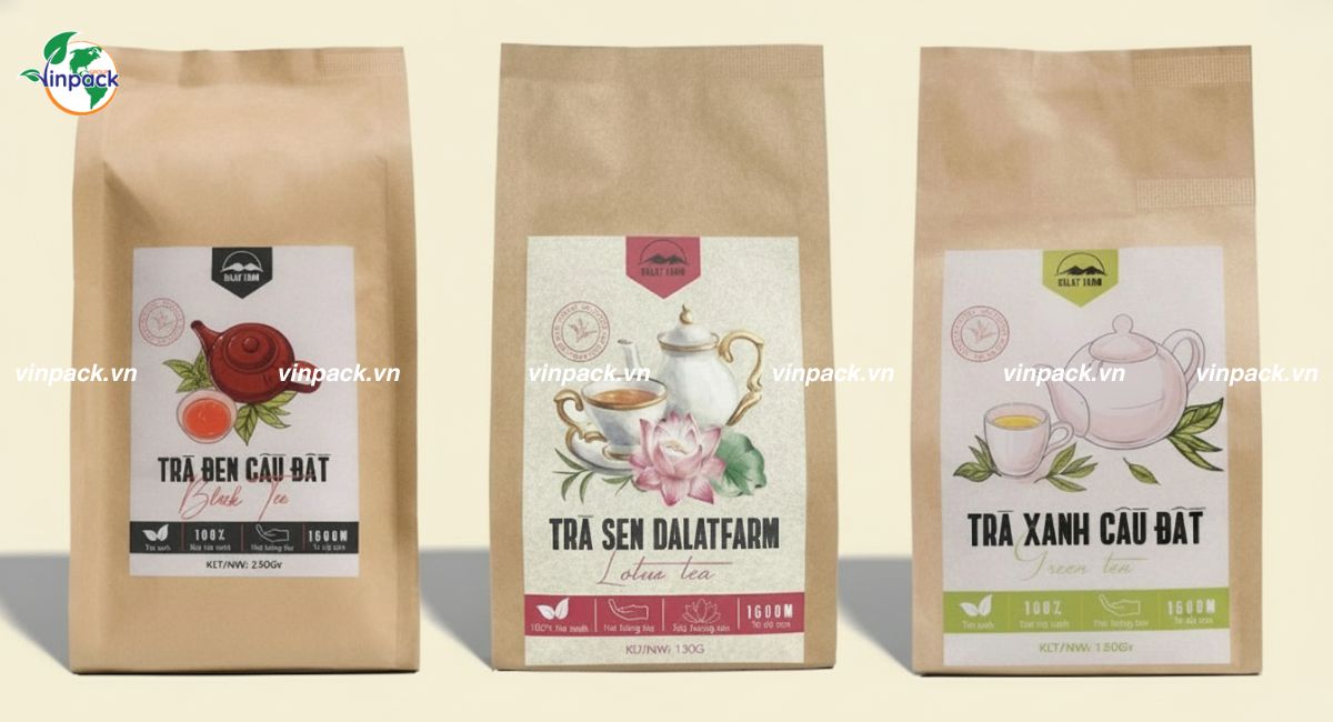 Bao bì giấy đựng trà DALATFARM