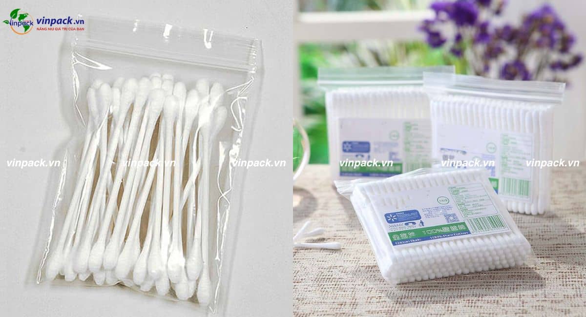 Kiểu dáng túi zipper đựng tăm bông