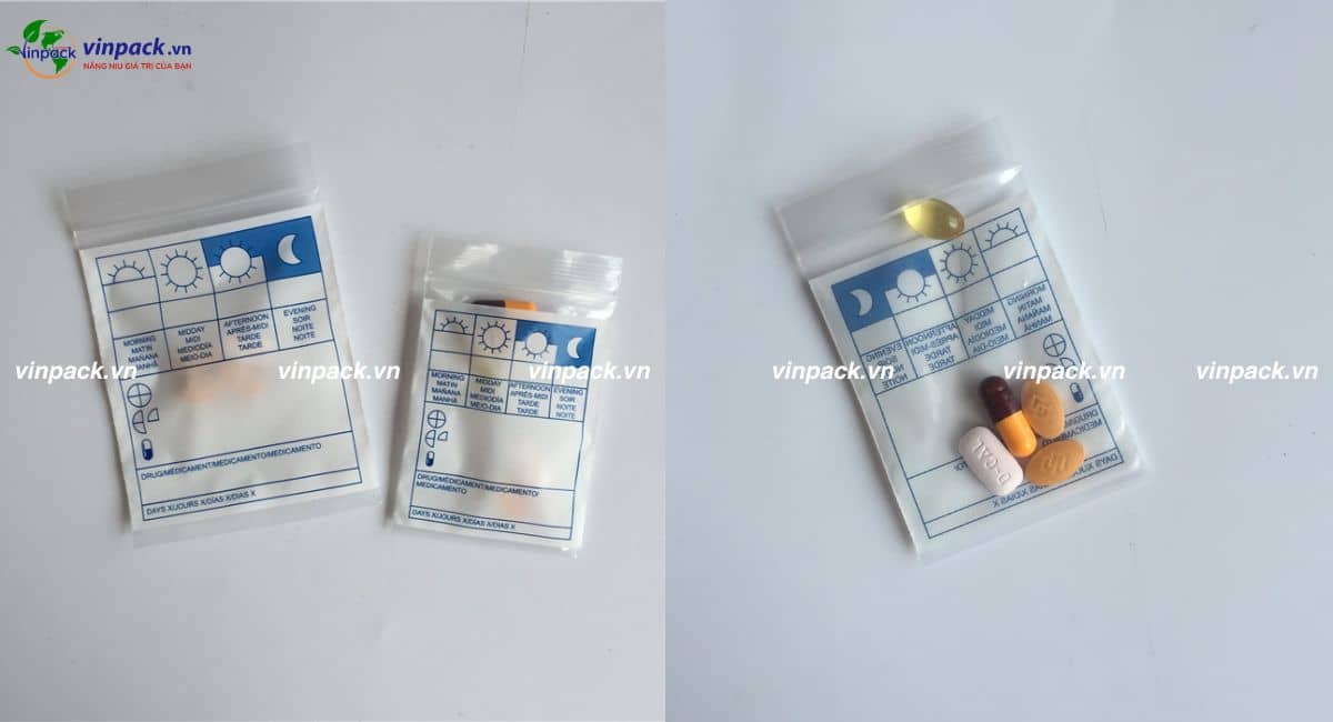 Các loại túi zipper đựng thuốc