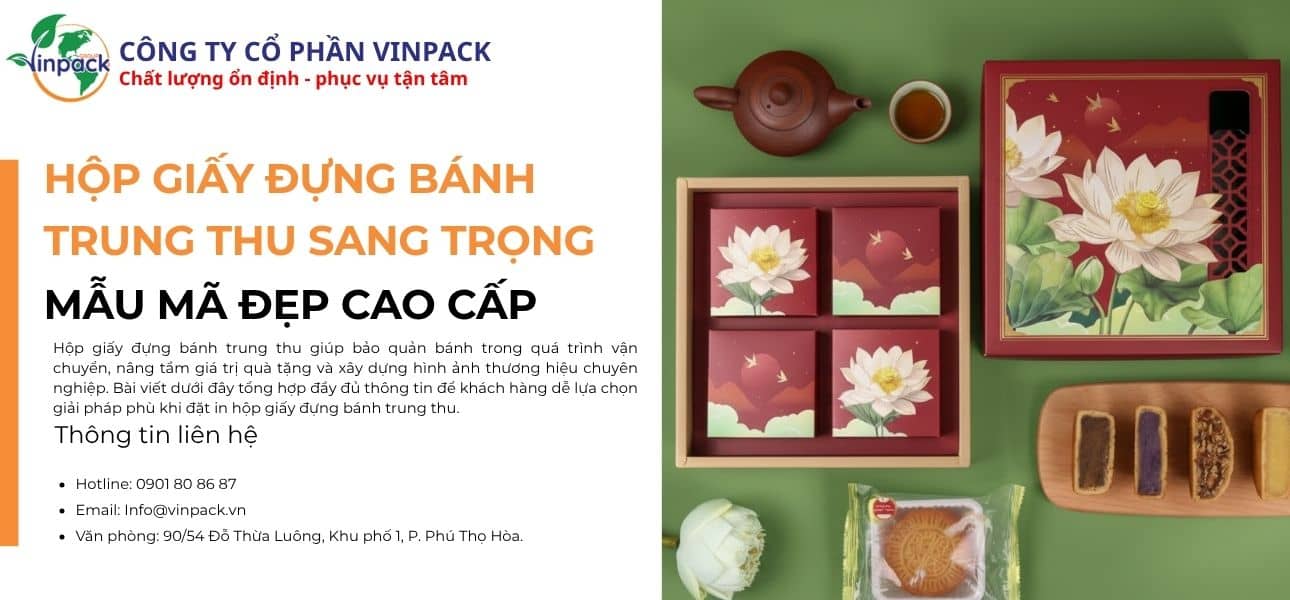 Mẫu hộp giấy đựng bánh trung thu sang trọng cao cấp