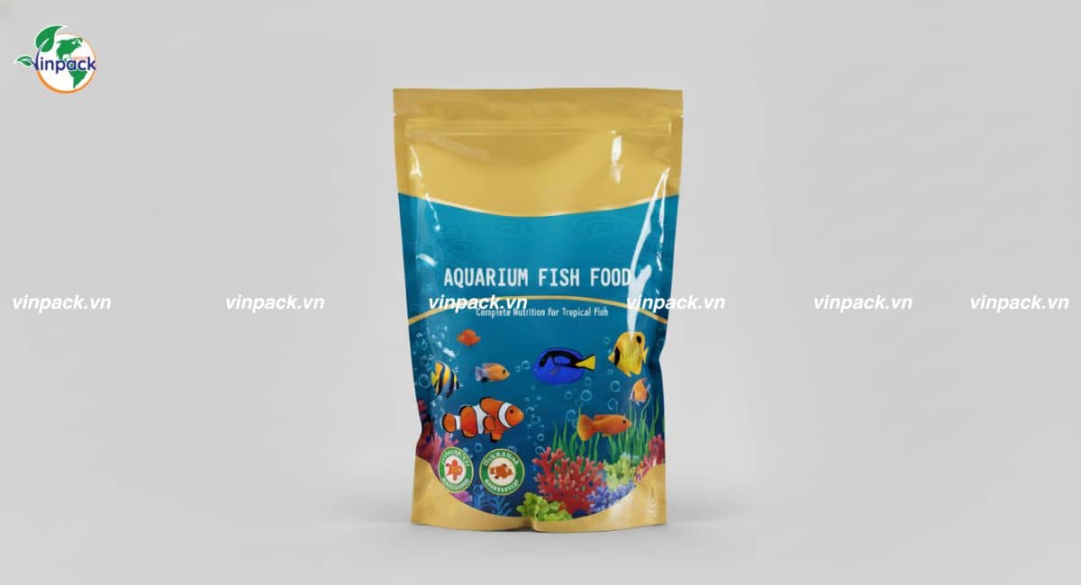 Bao bì thức ăn cá cảnh đáy đứng tiện lợi