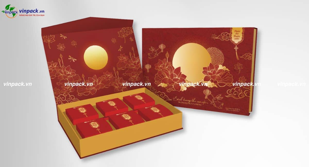 Mẫu hộp giấy đựng bánh trung thu nam châm