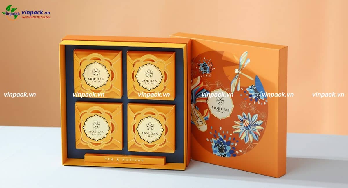 Mẫu hộp giấy đựng bánh trung thu sang trọng
