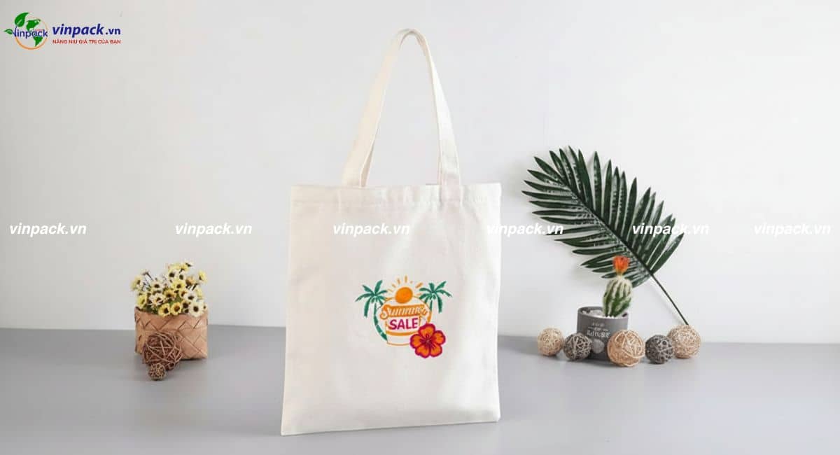 Mẫu túi vải đi học thêm in theo yêu cầu