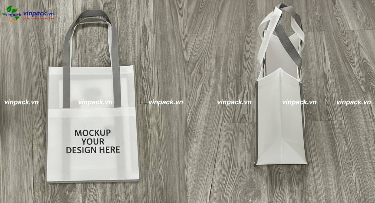 Mẫu túi vải không dệt đi học thêm mockup