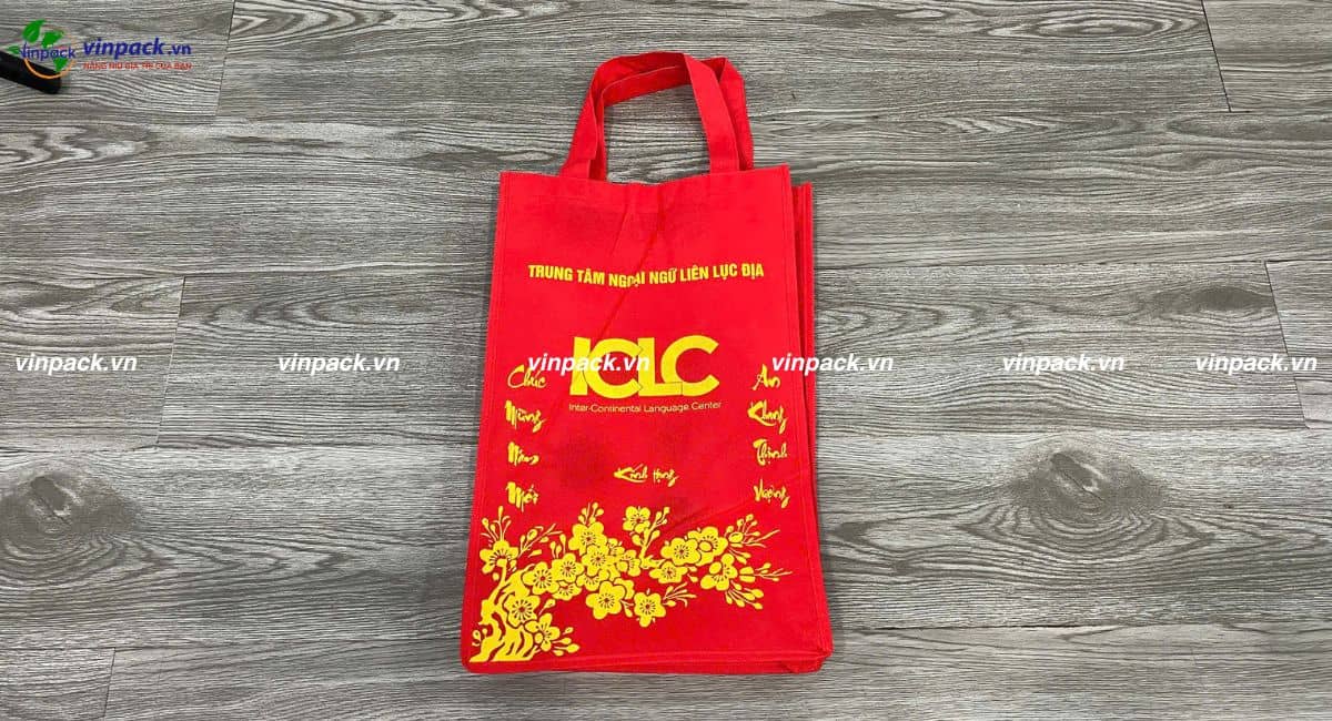 Mẫu túi vải trung tâm ngoại ngữ in ấn đẹp