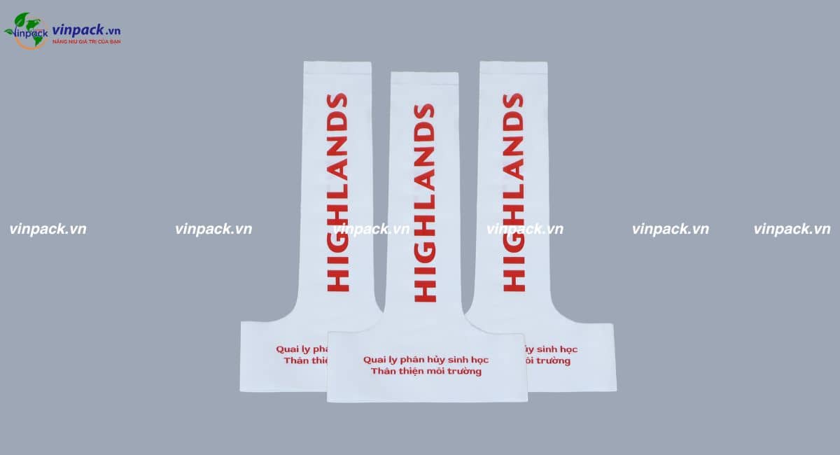 Túi đựng ly chữ T sinh học phân hủy
