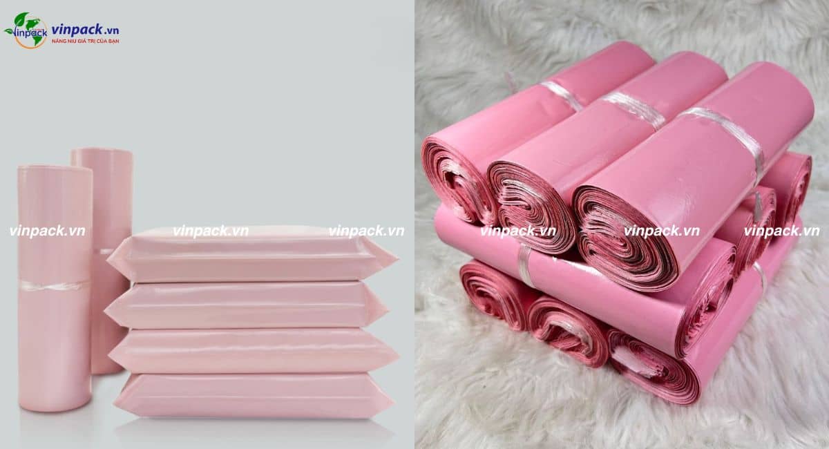 Túi niêm phong PE màu hồng