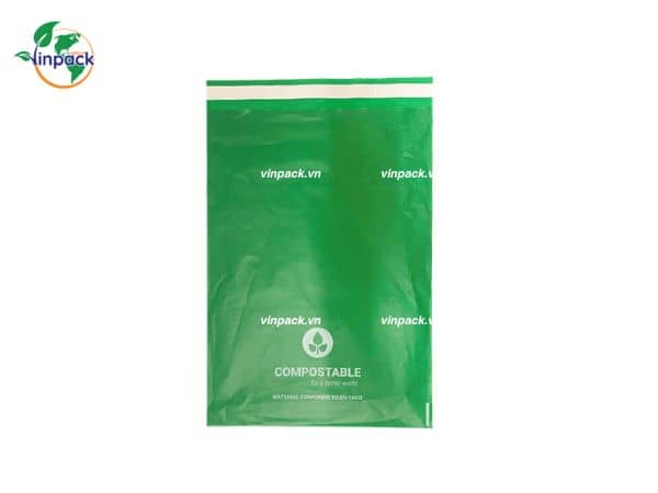 Mặt phía bên dưới có keo dán của túi niêm phong Mẫu túi niêm phong tự phân hủy