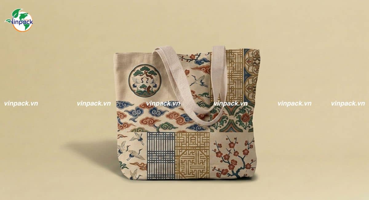 Túi tote canvas cho cửa hàng thời trang