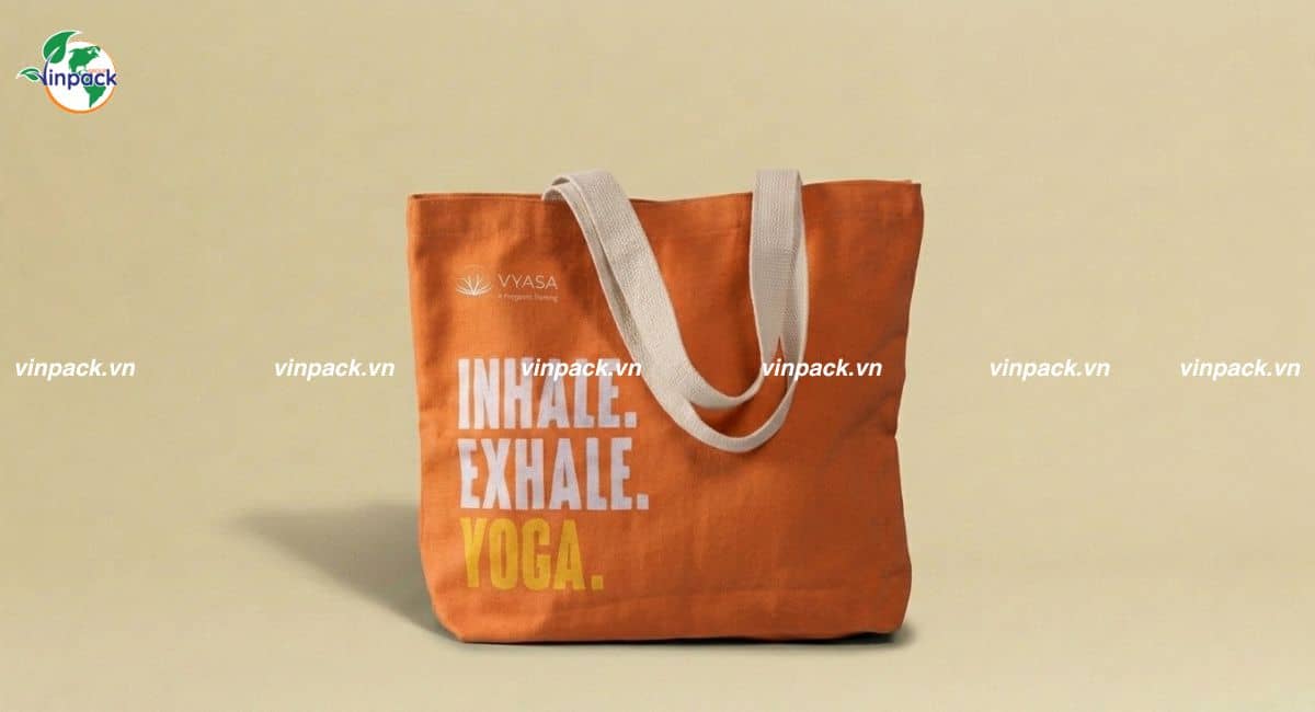 Túi tote vải canvas trung tâm thể dục thể thao yoga