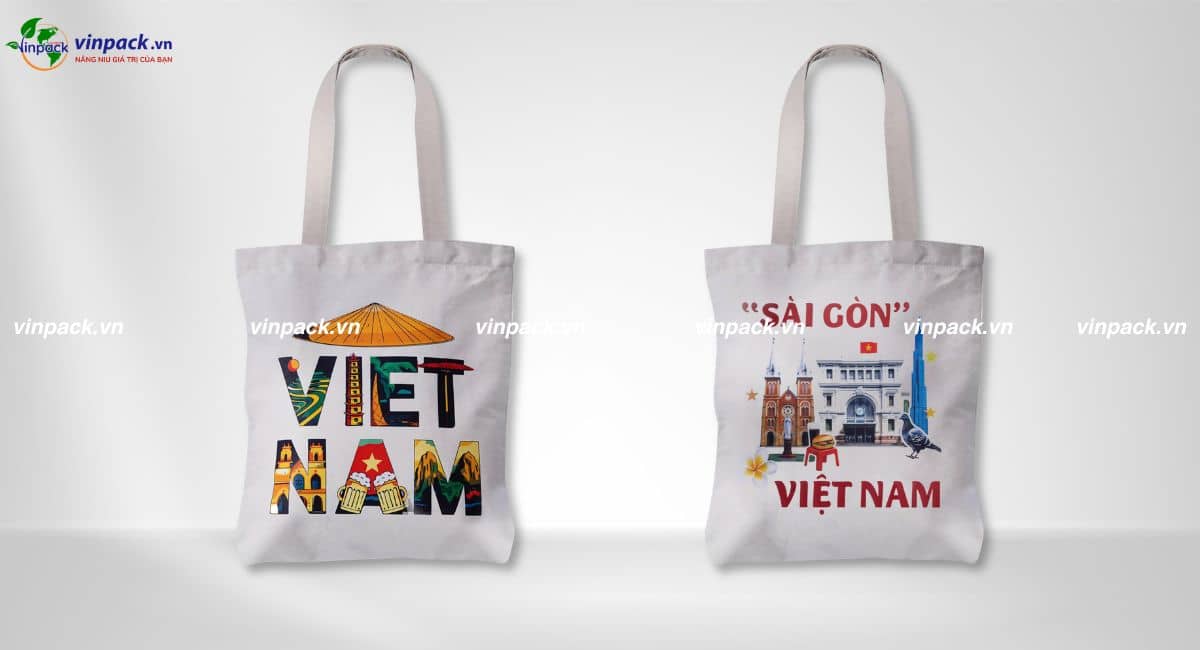 Mẫu túi vải bố canvas ngày 30 tháng 4 in theo yêu cầu